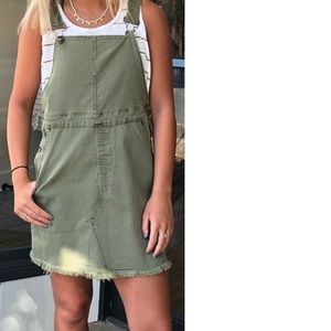 Olive Green Overall Jumper / Dress